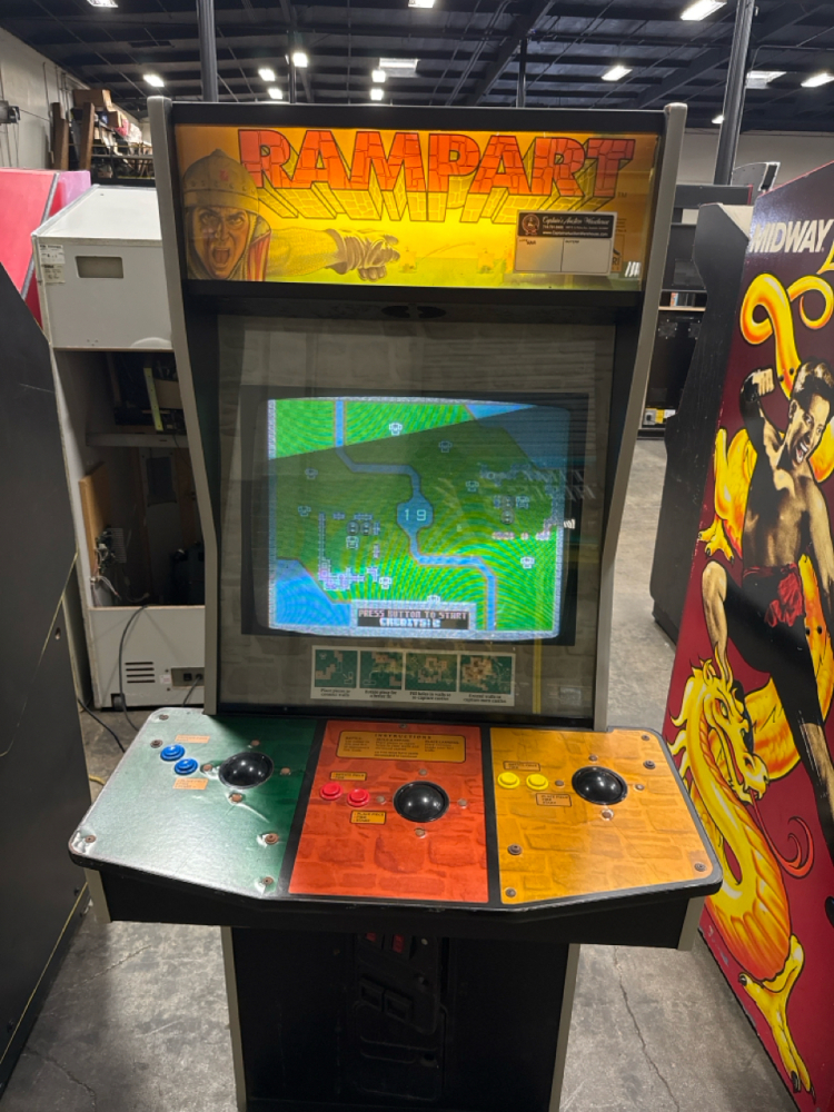 RAMPART CLASSIC 3 PLAYER ARCADE GAME ATARI