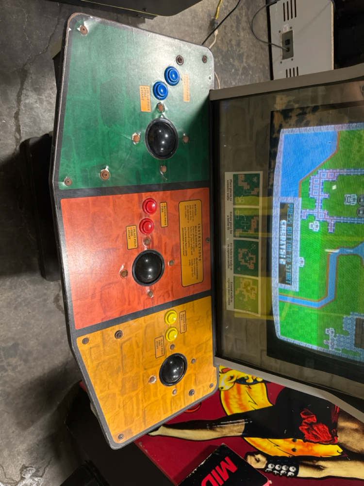RAMPART CLASSIC 3 PLAYER ARCADE GAME ATARI