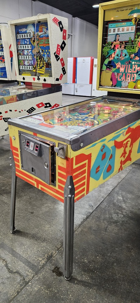 WILD CARD SINGLE PLAYER E.M. PINBALL MACHINE WILLIAMS 1977