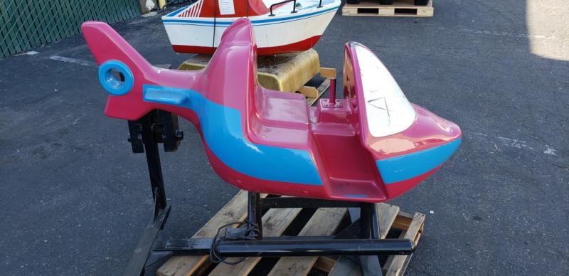 KIDDIE RIDE PINK/ BLUE HELICOPTER RIDER