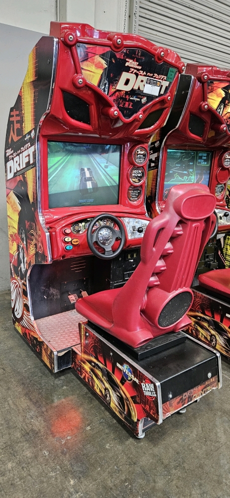 DRIFT FAST & FURIOUS DEDICATED RED CAB RACING ARCADE GAME RAW