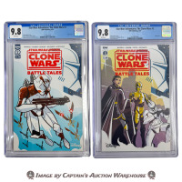 STAR WARS: THE CLONE WARS BATTLE TALES #2-3 CGC GRADED 9.8 COMIC LOT