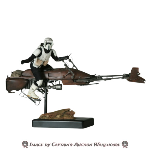 STAR WARS BIKER SCOUT AND SPEEDER BIKE PREMIUM FORMAT 1/4 SCALE STATUE SIDESHOW