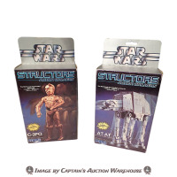 STAR WARS STRUCTORS ACTION WALKERS-C-3PO & AT-AT MPC MODEL SETS 1984