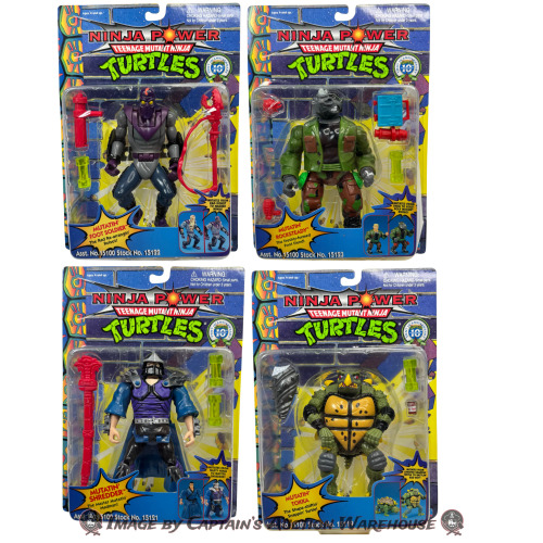 TEENAGE MUTANT NINJA TURTLES: NINJA POWER PLAYMATES ACTION FIGURE LOT