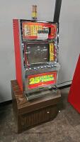 DRAW POKER UPRIGHT ANTIQUE VIDEO POKER MACHINE W/ STAND