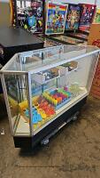 REDEMPTION CENTER GLASS DISPLAY CASE 4' WIDE CORNER STYLE