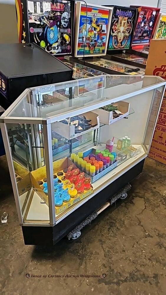 Redemption Display Samples REDEMPTION CENTER GLASS DISPLAY CASE 4' WIDE CORNER STYLE