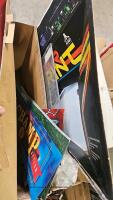 BOX LOT - ORIGINAL ARCADE GAME MARQUEES & MONITOR BEZEL