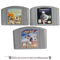 STAR WARS NINTENDO 64 GAME LOT: EPISODE I RACER, SHADOWS OF THE EMPIRE, & ROGUE SQUADRON