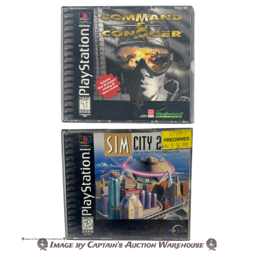 COMMAND & CONQUER + SIM CITY 2000 PLAYSTATION GAMES