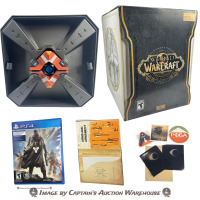 DESTINY: THE GHOST EDITION PS4 & UNOPENED WORLD OF WARCRAFT 15TH ANNIVERSARY COLLECTOR'S EDITION FOR PC