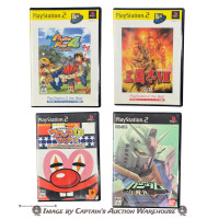 PLAYSTATION 2 JAPANESE IMPORT GAME LOT: MONSTER RANCHER 4, ROMANCE OF THE THREE KINGDOMS VII, MOJA MOJA PARADISE, & MOBILE SUIT GUNDAM