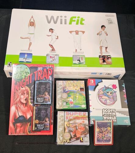 Wii FIT NINTENDO STANDING BOARD BUNDLED W/ LIMITED RUN/ GAME BOY SEALED GAMES ****PROCEEDS BENEFIT EXTRALIFE OC****