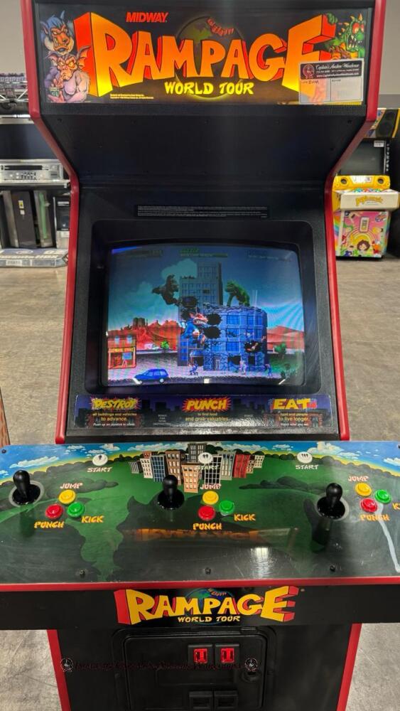 RAMPAGE WORLD TOUR UPRIGHT ARCADE GAME MIDWAY