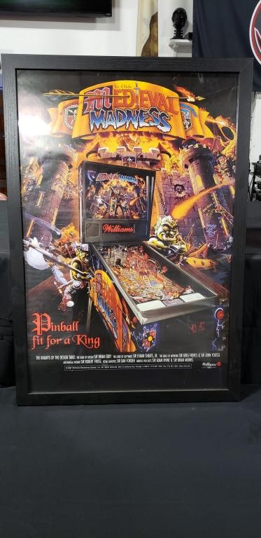 MEDIEVAL MADNESS PROMO 24X36 ART W/ FRAME