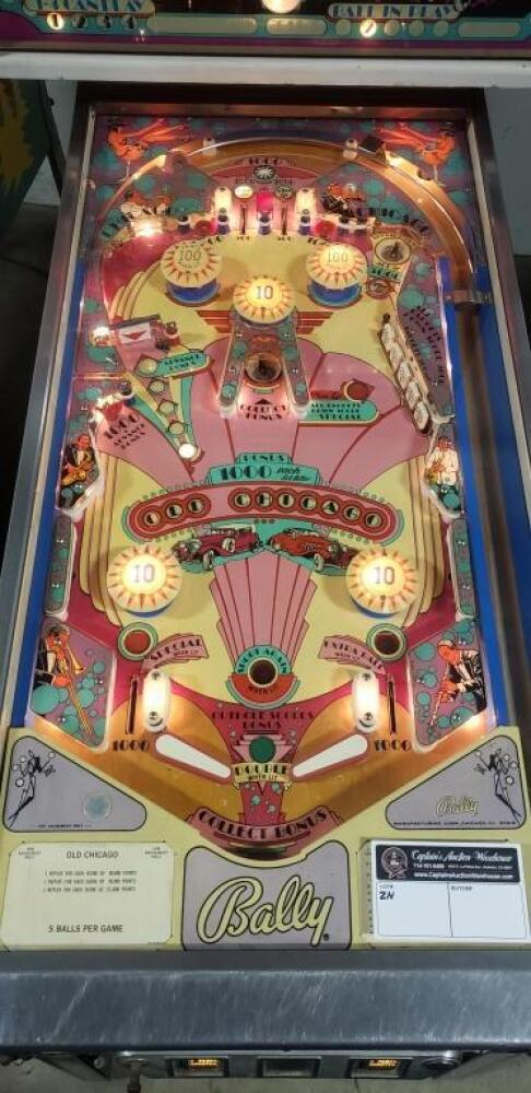 OLD CHICAGO PINBALL MACHINE BALLY 1976