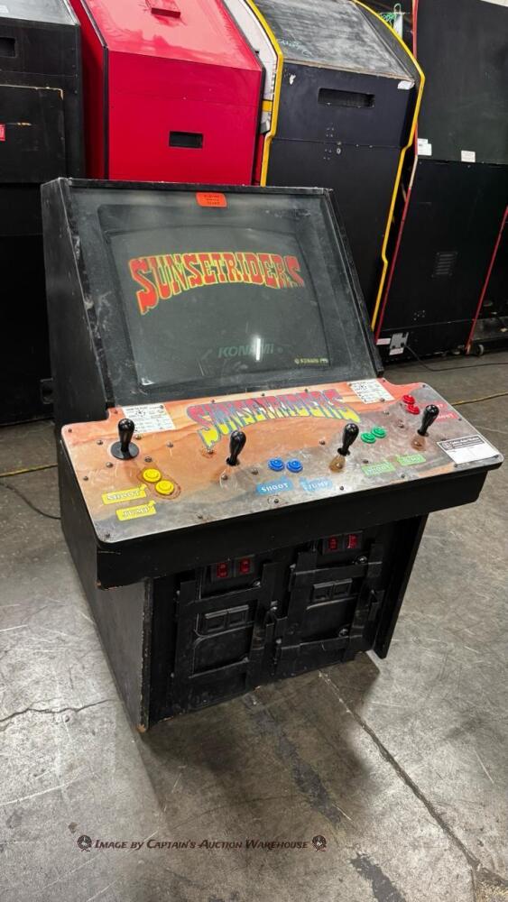 SUNSET RIDERS 4 PLAYER ARCADE GAME KONAMI SHORT CAB