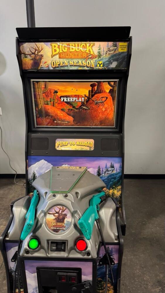 BIG BUCK OPEN SEASON DELUXE 42 SHOOTER ARCADE GAME RAW THRILLS