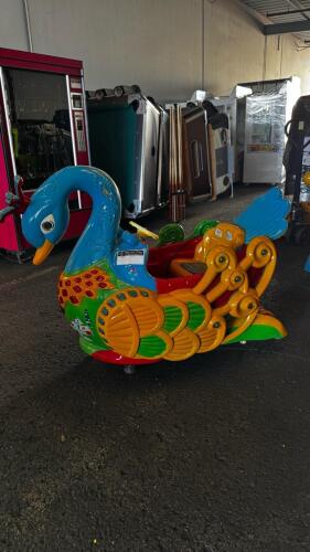 KIDDIE RIDE PEACOCK SWAN KIDS RIDER