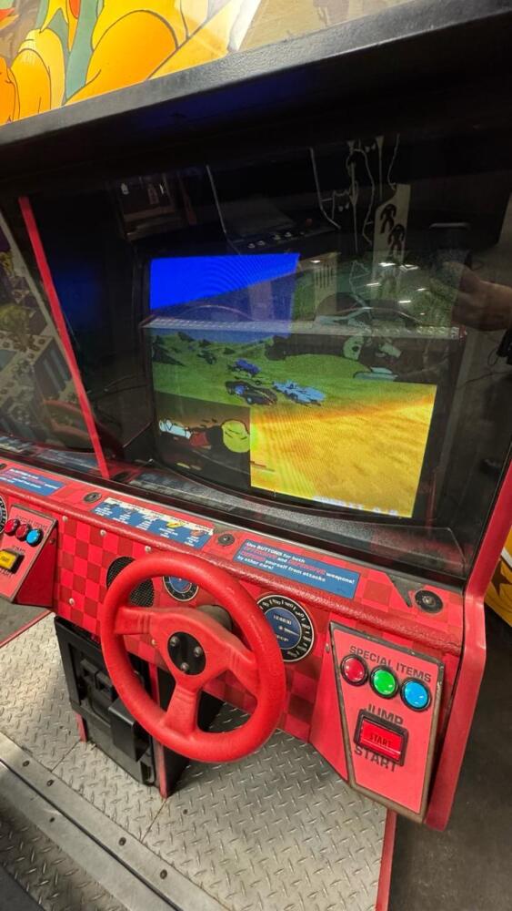 SPEED RACER SITDOWN DUAL RACING ARCADE GAME NAMCO from DISNEYLAND