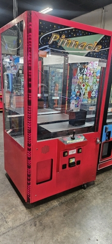 Red Crane Machine 40 PINNACLE RED PLUSH CLAW CRANE MACHINE by ICE w/ DBA