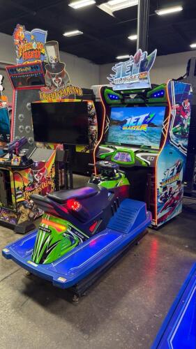 JET BLASTER SIT DOWN DELUXE ARCADE RACING GAME #1