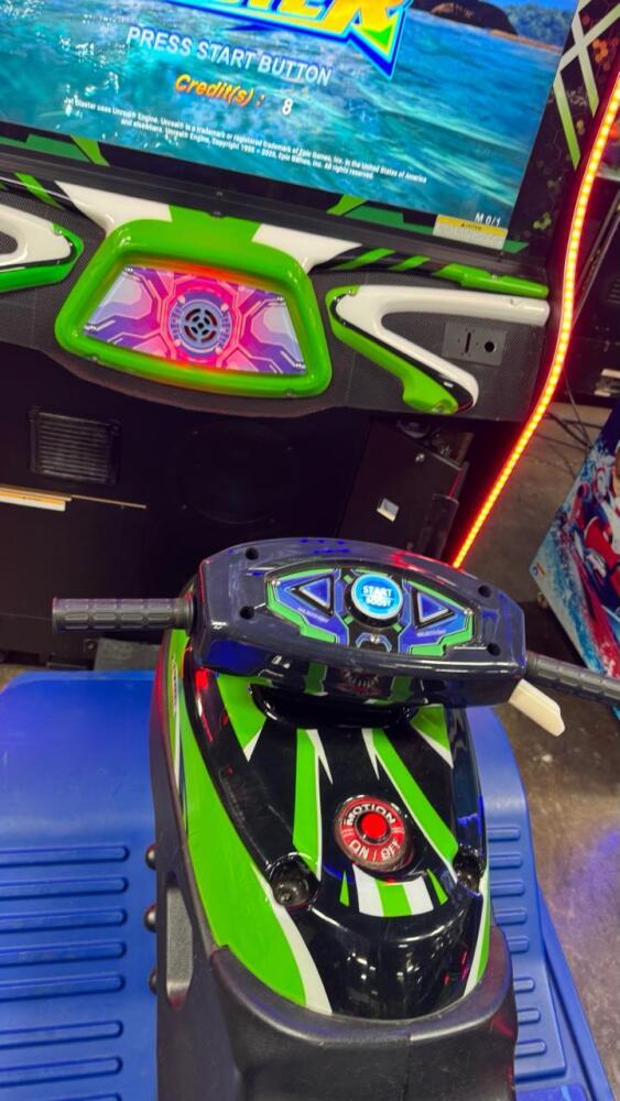 JET BLASTER SIT DOWN DELUXE ARCADE RACING GAME #1