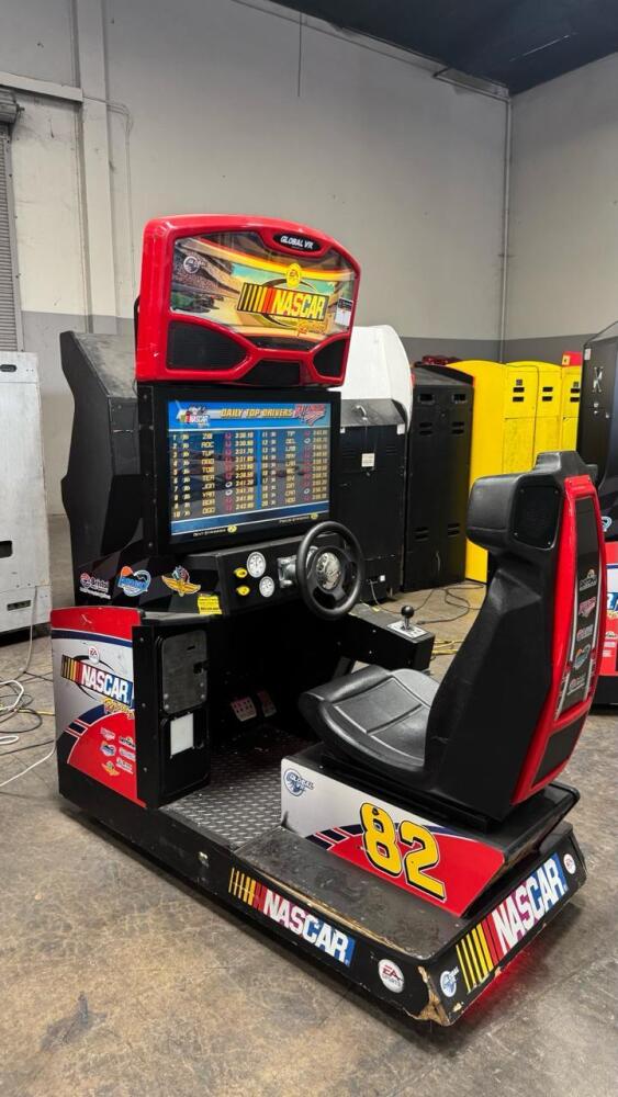 NASCAR TEAM RACING 32 LCD ARCADE GAME GLOBAL VR #1 LINKABLE