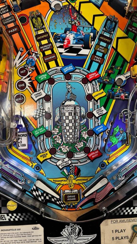 INDY 500 CLASSIC DMD PINBALL MACHINE BALLY