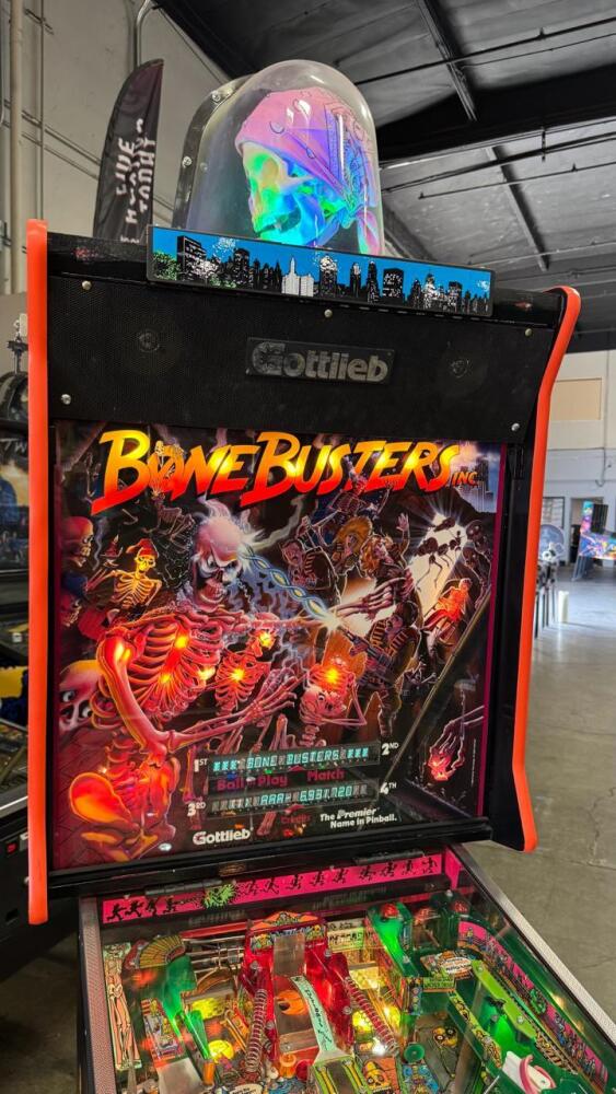 BONE BUSTERS INC. PINBALL MACHINE by GOTTLIEB 1989