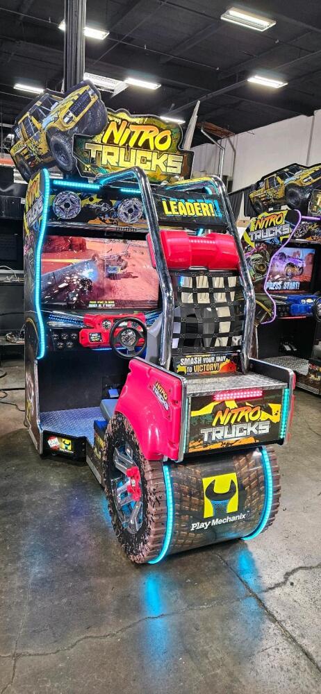 NITRO TRUCKS RED RACING ARCADE GAME RAW THRILLS #1