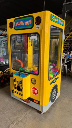 PLUSH BUS PLUSH CLAW CRANE MACHINE YELLOW BUS by ICE