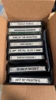 1 BOX LOT- NEO GEO CARTRIDGES MISC. 8 pcs.