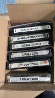 1 BOX LOT- NEO GEO CARTRIDGES MISC. 6 pcs.