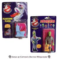 1986 KENNER THE REAL GHOSTBUSTERS "FEARSOME FLUSH" AND "THE FRANKENSTEIN MONSTER" ACTION FIGURES