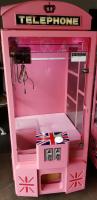 32" LONDON PHONE BOOTH PLUSH CRANE MACHINE NEW!! - 2