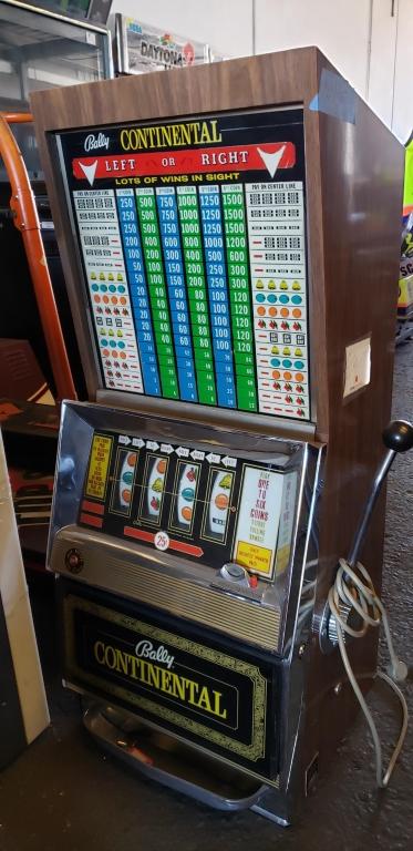 bally vintage slot machine reels won