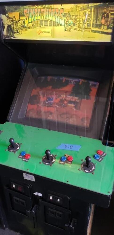 SUNSET RIDERS 4 PLAYER KONAMI ARCADE GAME