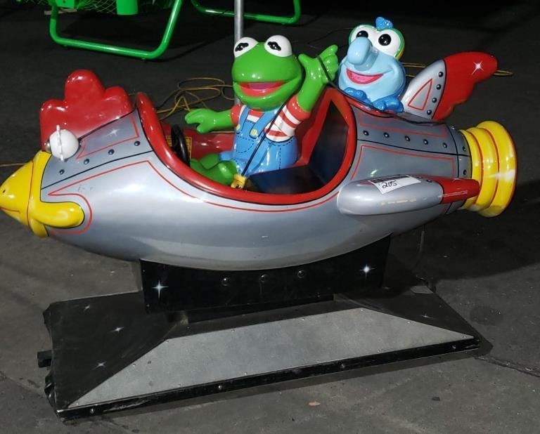 KIDDIE RIDE KERMIT THE FROG & GONZO ROCKET