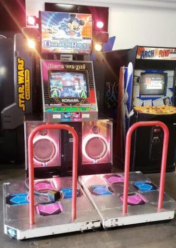 DDR DISNEY RAVE DANCING STAGE DANCE ARCADE GAME
