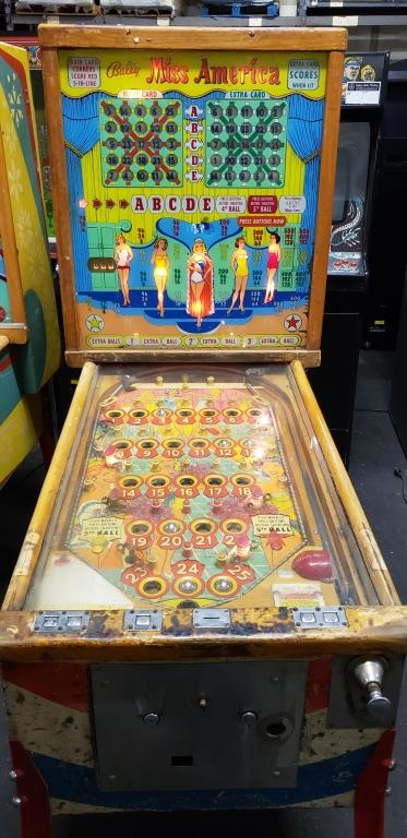 MISS AMERICA BALLY BINGO 1957 PINBALL MACHINE