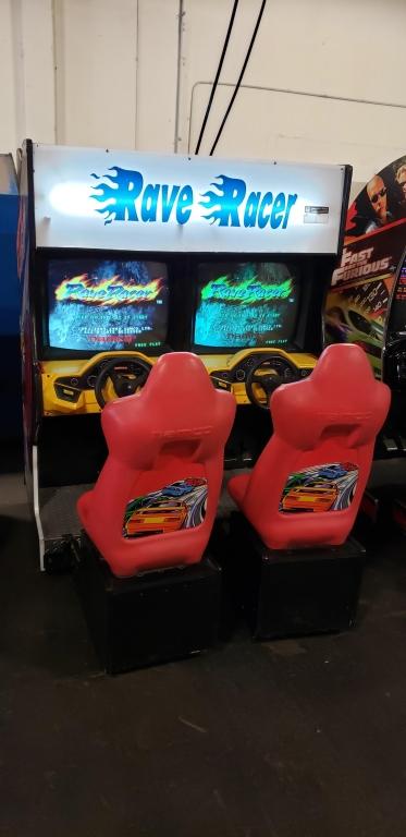 RAVE RACER TWIN SITDOWN RACING ARCADE GAME NAMCO