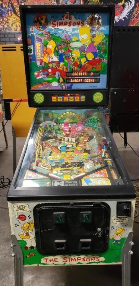 THE SIMPSONS PINBALL MACHINE DATA EAST 1990