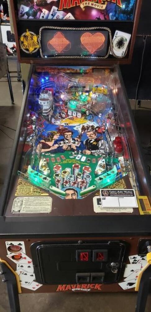 MAVERICK THE MOVIE PINBALL MACHINE SEGA 1994