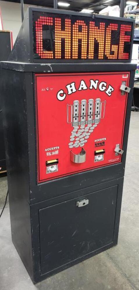 AC6000 DOLLAR BILL COIN CHANGER MACHINE W/ TOPPER