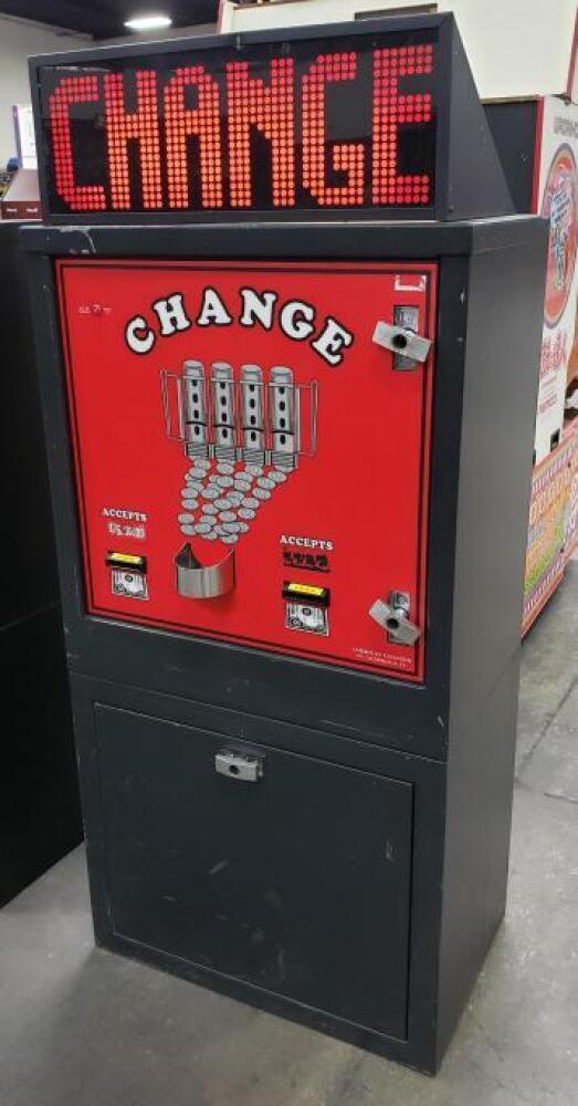 AC6000 DOLLAR BILL COIN CHANGER MACHINE W/ TOPPER