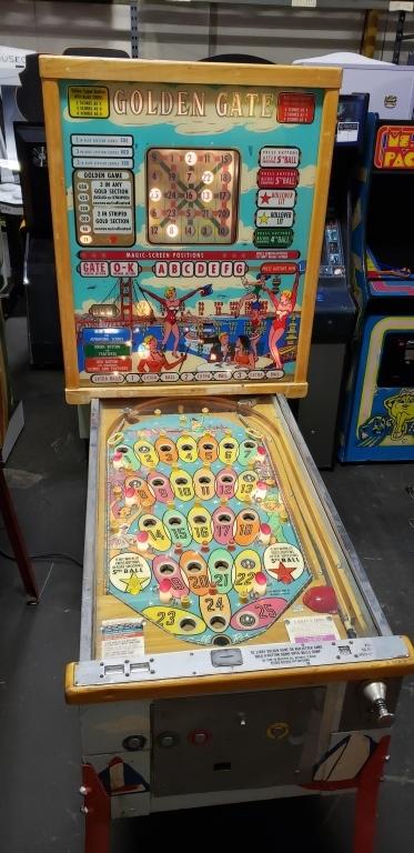 GOLDEN GATE BALLY BINGO PINBALL MACHINE 1962