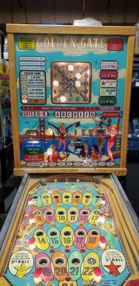 GOLDEN GATE BALLY BINGO PINBALL MACHINE 1962