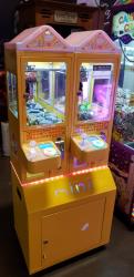 MINI MICRO DUAL JEWELRY CLAW CRANE MACHINE YELLOW